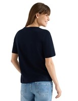 Cecil T-Shirt Kurzarm Baumwolle GrößE S Blau Damenoberteil Baumwollshirt