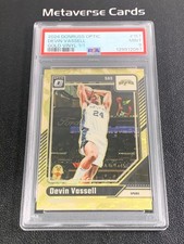 2024-25 Panini Donruss Optic Devin Vassell Gold Vinyl Prizm 1/1 PSA 9 #Spurs