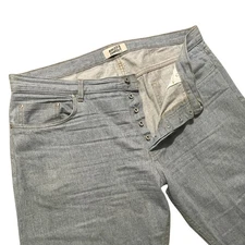 Naked & Famous Easy Guy Jeans 42x32 Light Wash Selvedge Denim Button Fly Japan