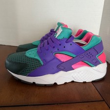 Nike Huarache Run GS Youth Kids Shoes Purple Teal Pink Retro Sneakers SZ 5Y