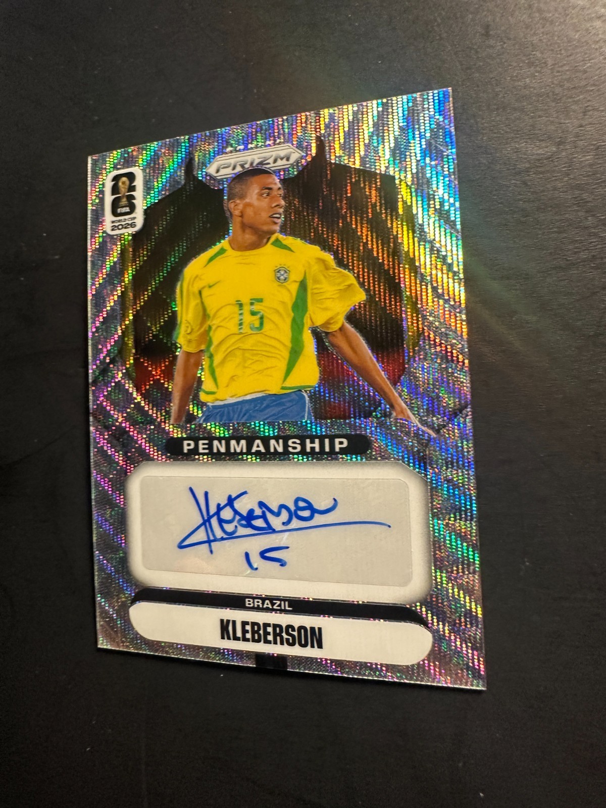 2026 Panini Prizm FIFA World Cup Penmanship Autograph #P-K Kleberson Brazil AUTO view 5