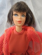 Vintage Mattel 1966 TNT Twist N Turn Barbie Brunette Hair Japan Rooted Eyelashes