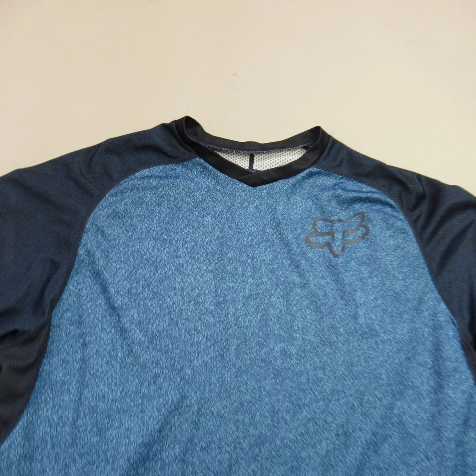 Camisa Fox Para Hombres XL Azul Manga Corta Cuello Redondo Exterior Ligera Informal Foto 3 de 4