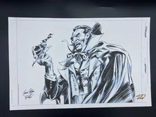 Dracula Marvel Comics Gene Colan Homage Original Art Print & Color Print signed