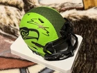 Nick Emmanwori Signed Seahawks Rave Green Speed Mini Helmet Beckett Witness