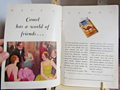 Original 1927 ads 10x7 Camel cigarettes; Pierce Arrow cars, Royal Typewriters