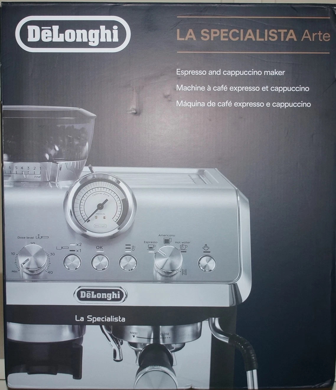 New De'Longhi La Specialista Arte EC9155.MB Espresso Machine/Maker - Black Metal