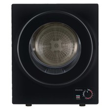 Image of electriQ 2.5kg Compact Vented Tumble Dryer Black Quiet - Vent Hose Included
