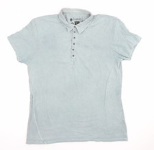 Label Lab Men's Blue XL Cotton Polo Shirt Casual Smart Top