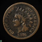 1876 Indian Head Small Cent - Very Good Details