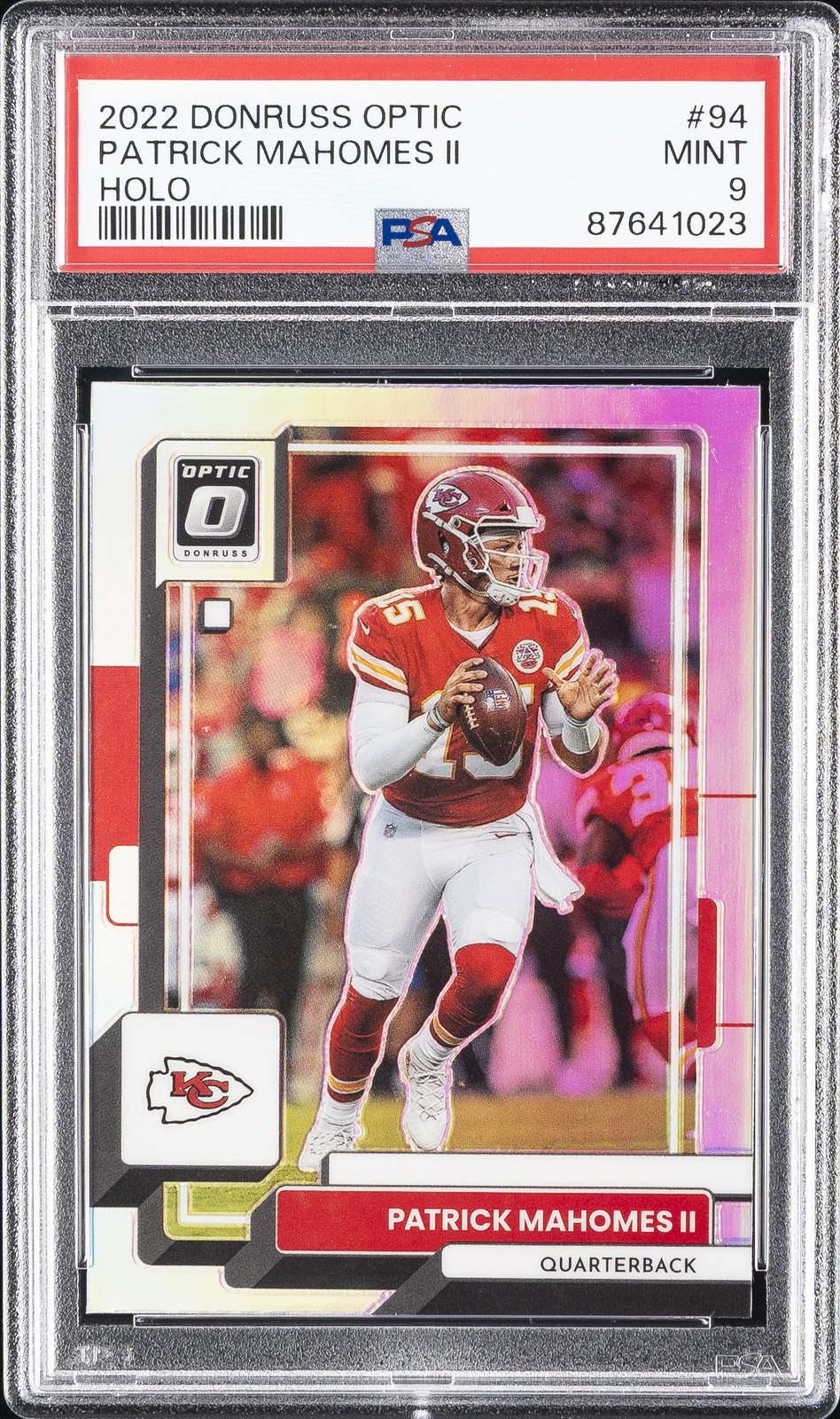 2022 PANINI DONRUSS OPTIC HOLO #94 PATRICK MAHOMES II PSA 9
