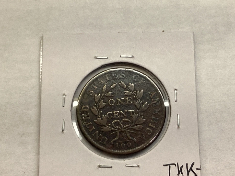 Centavo grande busto drapeado 1805 en muy buen estado moneda de 220 años de Estados Unidos 59tkk Foto 3 de 4