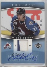 2006-07 Upper Deck Trilogy Honorary Scripted 5/10 Milan Hejduk Patch Auto 1d3a
