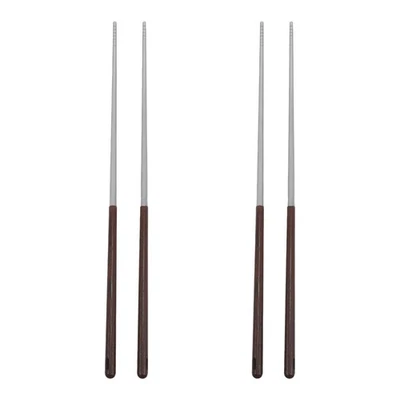 2 Pairs Wiederverwendbare Metall-essstäbchen Spülmaschinenfest Aus Edelstahl - Bild 1 von 4