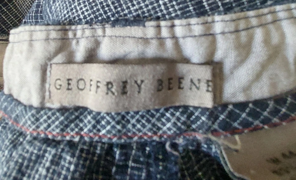 Pantalón corto Geoffrey Beene para hombre talla W 44, lino, algodón, cintura de 40 pulgadas. Foto 2 de 4