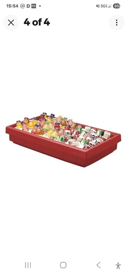 Barra de comida portátil Cambro 6 pies buffet de mesa 5 sartenes NSF - BUF72. Rojo ¡Nuevo! Foto 3 de 3