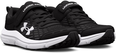 Under Armour Boys' Pre School Assert 10 Alternate Closure, Black/White/White 11K