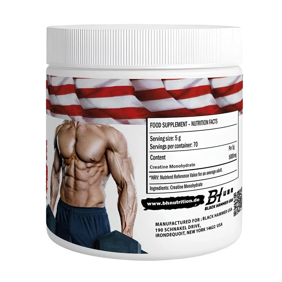 Nano Creatine 350g Schnell absorbierendes Creatine Power Boost |Black Hammer USA - Bild 2 von 4