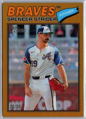 2026 Topps Heritage - Spencer Strider Chrome Gold #/50 #41 - Atlanta Braves