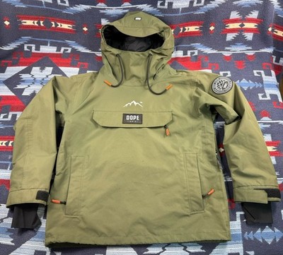 Dope Snow Blizzard Snowboard Ski Jacket Mens M Insulated Hooded Waterproof Coat