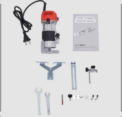 WOOD ROUTER 110 VOLT 800 WATTS COMPACT 30000 RPM TRANSPARENT BASE IN AN OPEN BOX