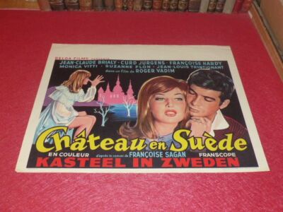 Cinema Poster Eo Belgian Castle IN Suede Francoise Hardy Brialy Vadim 1963 Sagan