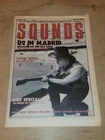 SOUNDS AUGUST 1ST 1987 U2 BONO ANTHRAX SIOUXSIE SIOUX DEF JAM CABARET VOLTAIRE