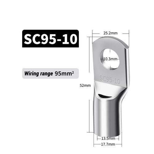 Copper Tube Terminals Terminal Battery Welding Ring Crimp Cable Lugs (All Sizes) - Picture 28 of 29
