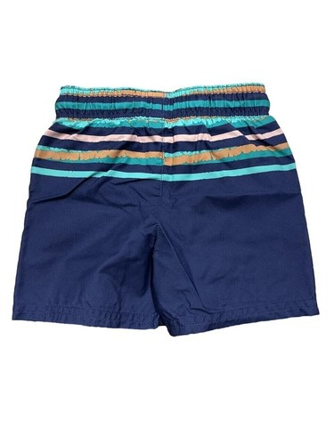 Toddler Boys' Striped Swim Trunks - Cat & Jack Turquoise 4T - Picture 2 of 2
