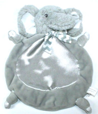 Bearington Baby Collection Elephant Grey Soft Baby Lovey Security Blanket Plush