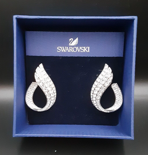 Beautiful New Swarovski Fortunately PE Hoop Crystal /RH Earrings (never worn) - Picture 4 of 9