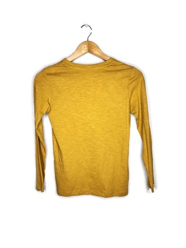 H&M Mustard Cotton Long Sleeve Henley Size 8-10 Y - Picture 2 of 5