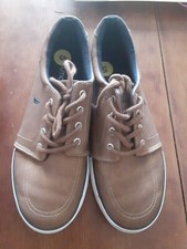 Nautica Tan Brown Casual Lace Up Sneaker Shoes Big Boy's size 5