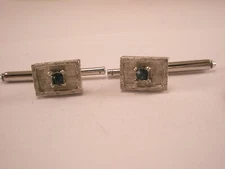 SINGLES (PAIR) 3/8" Blue Rhinestone Vintage Formal Groom Tuxedo Prom Studs g13