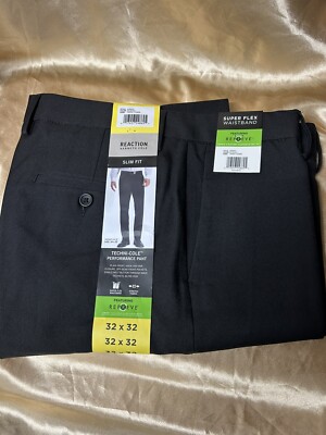 KENNETH COLE REACTION Techni-Cole Performance Dress Pants black 32x32
