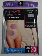 NEW SIZE 2XL WOMEN MAIDENFORM FLEXEES COOL COMFORT FIRM CONTROL HIGH WAIST BRIEF