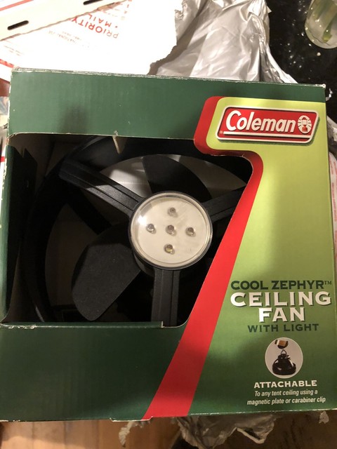 Coleman Cool Zephyr Camper S Ceiling Fan And Light For Sale Online