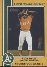 2021 Heritage High Number VIDA BLUE 1972 World Series Highlights - ATHLETICS -