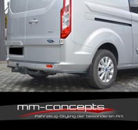 CUP Diffusor Seiten Ansatz Schwarz FüR Ford Transit Custom MK1 Flaps Heckansatz