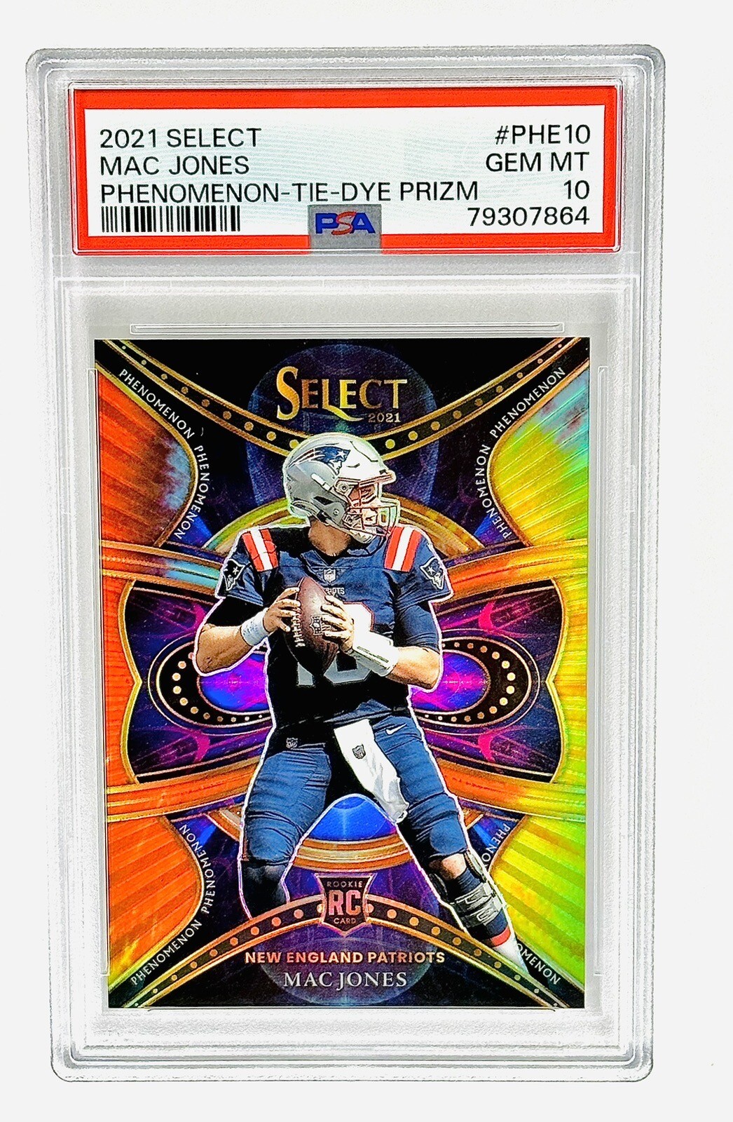 Mac Jones Panini Select Phenomenon #PHE10 Tie-Dye