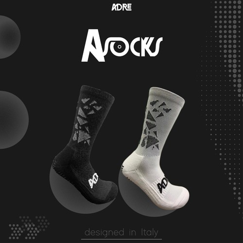 ADRE Calzini Calcio Antiscivolo Grip Technology Basket Padel Tennis Vari Colori - Foto 5 di 10