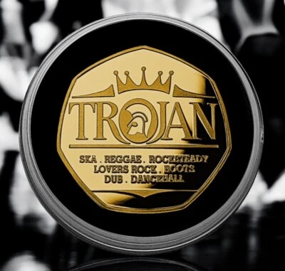TROJAN RECORDS 24ct Gold Commemorative in Capsule. SKA REGGAE ROCKSTEADY 1968