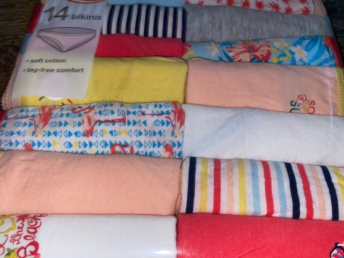 Wonder Nation ~ Girls Tagless 14-Pair Underwear Bikinis Cotton ~ Size 12 - Picture 2 of 4