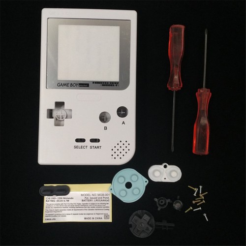 For Gameboy Pocket GBP White Full Housing Shell--Lens/Buttons Colors Optional - Picture 3 of 13