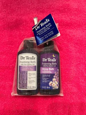 Dr. Teal's Foaming Bath Set Sooth & Sleep / Sleep Bath  Gift or Travel Set