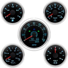 5 Gauge Set 85mm Gps Speedometer 0-160mph With Cog Trip Gauge 52mm Fuel Gauge 5 Gauge Set 85mm Gps Speedometer 0-160mph With Cog Trip Gauge 52mm Fuel Gauge