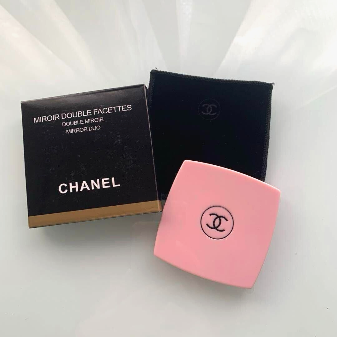 CHANEL Double Compact Mirror Novelty COCO Mark Square Heavy