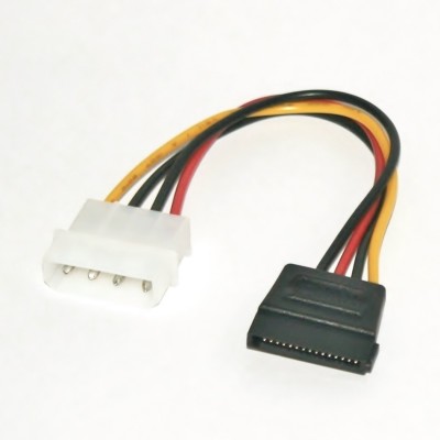 S-ATA Strom-Kabel Adapter 5,25'' 4-pol 4pin Molex PC intern Netzteil Stecker SATA