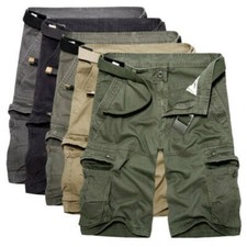 Mens Cargo Tactical Military Combat Trousers Half Shorts Pants Casual Camo Army
