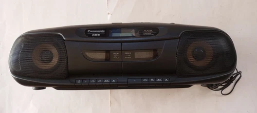 PANASONIC RX-DT401 Boombox AM FM Radio CD Dual Cassette Tested Vintage Large
